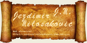 Jezdimir Milošaković vizit kartica